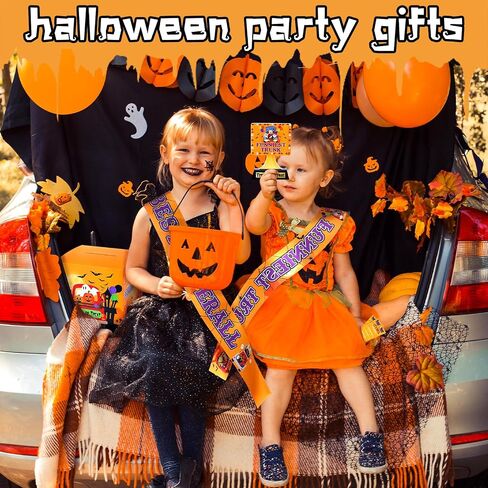 59 Pcs Halloween Trunk or Treat Contest Ballot Kit Includes 1 Ballot Box 4 Trunk or Treat Car Decor Trophies 50 Voting Cards and 4 Award Sashes for Halloween Costume Game Party Decoration in Saudi Arabia