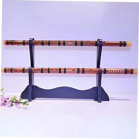 Wooden Flute and Display Stand Two Storage Holder for Musical Instruments and Decorative for Home Display and Organization in Saudi Arabia