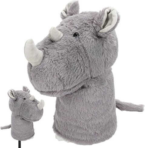 Funny Drive Head Covers Rhino Golf Club for Driver – Cartoon Funny Plush Animal Head Guard Fits Standard 460cc Woods – Cute Novelty Cool Headcovers for Men Women Clubs, Fun and Coolest Golf Wood Cover in Saudi Arabia