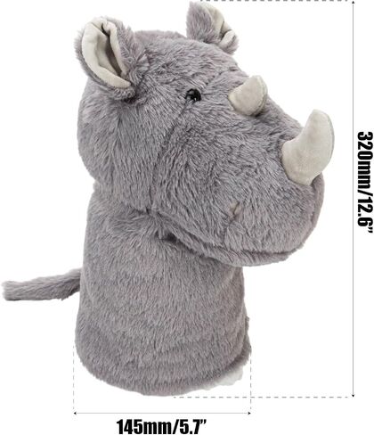 Funny Drive Head Covers Rhino Golf Club for Driver – Cartoon Funny Plush Animal Head Guard Fits Standard 460cc Woods – Cute Novelty Cool Headcovers for Men Women Clubs, Fun and Coolest Golf Wood Cover in Saudi Arabia