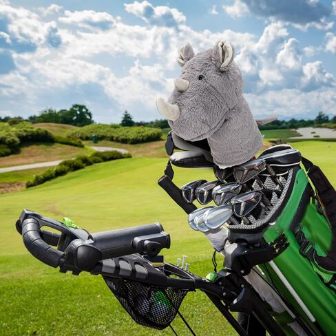Funny Drive Head Covers Rhino Golf Club for Driver – Cartoon Funny Plush Animal Head Guard Fits Standard 460cc Woods – Cute Novelty Cool Headcovers for Men Women Clubs, Fun and Coolest Golf Wood Cover in Saudi Arabia