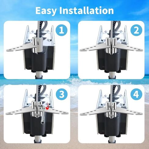 Haoguo Steering Triangle Compatible with Newport NK-180S Brushless Kayak Motor, Stainless Steel Structure, Anti-Rust, Easy Installation in Saudi Arabia