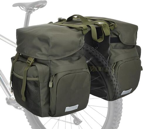 Bicycle Saddle Bags Rear Rack,Waterproof 50L Bike Panier Bag For MTB/E-Bike,Bike Trunk Bag With Reflective Stripes (Camo,50L) in Saudi Arabia