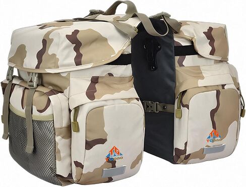 Bicycle Saddle Bags Rear Rack,Waterproof 50L Bike Panier Bag For MTB/E-Bike,Bike Trunk Bag With Reflective Stripes (Camo,50L) in Saudi Arabia