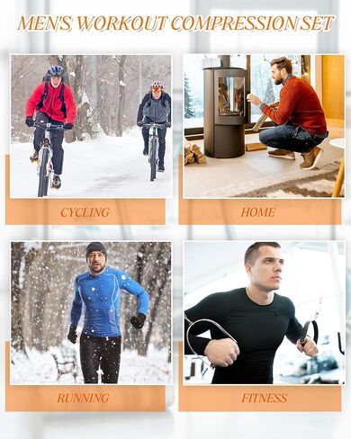 Hicarer 12 Pack Thermal Underwear Compression Set Bulk for Men Homeless Wholesale Base Layer Winter Workout Bottom Top in Saudi Arabia