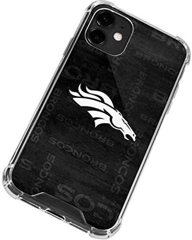 Skinit Clear Phone Case Compatible with iPhone 12 - Officially Licensed NFL Denver Broncos Black & White Design in Saudi Arabia