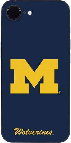 Skinit Decal Phone Skin Compatible with iPhone 16e - Officially Licensed University of Michigan M Logo Design in Saudi Arabia