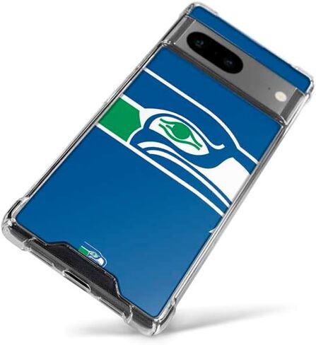 Skinit Clear Phone Case Compatible with Google Pixel 8 - Officially Licensed NFL Seattle Seahawks Retro Logo Design in Saudi Arabia