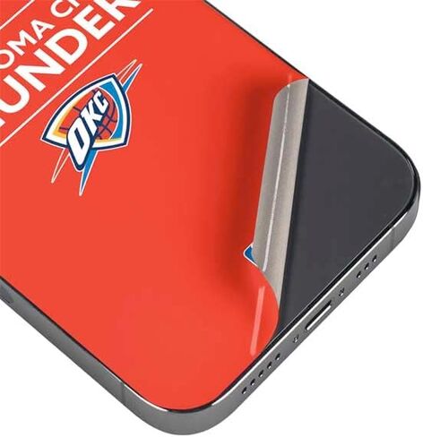 Skinit Decal Phone Skin Compatible with iPhone 16e - Officially Licensed NBA Oklahoma City Thunder Large Logo Design in Saudi Arabia