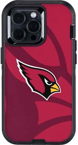 غلاف هاتف Skinit متوافق مع OtterBox Defender iPhone 14 Pro Max - تصميم رؤية مزدوجة مرخص رسميًا من NFL Arizona Cardinals in Saudi Arabia