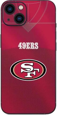 Skinit Decal Phone Skin Compatible with iPhone 15 - Officially Licensed NFL San Francisco 49ers Team Jersey Design in Saudi Arabia