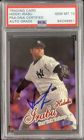 Hideki Irabu Signed 1998 Fleer Ultra #124 Card Yankees PSA/DNA Auto Gem Mt 10 - Baseball Slabbed Autographed Cards in Saudi Arabia