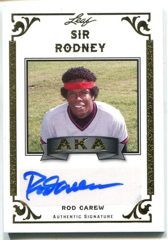 Rod Carew 2012 Leaf AKA "Sir Rodney" Autographed Card #4/5 - MLB Autographed Baseball Cards in Saudi Arabia