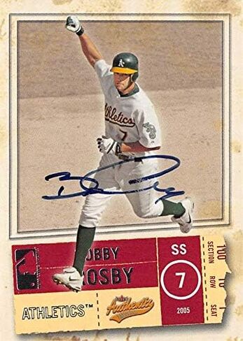 Bobby Crosby autographed Baseball Card (Oakland Athletics) 2005 Fleer Authentix #45 - Baseball Slabbed Autographed Cards in Saudi Arabia