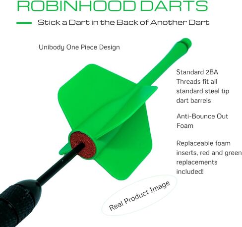 Robinhood مجموعتان من 3 سهام - حجمان (سهل واحترافي) - قم بلصق السهام في الجزء الخلفي من سهام رمي السهام الأخرى، وهي السهام الوحيدة المزودة بهذه التقنية! in Saudi Arabia