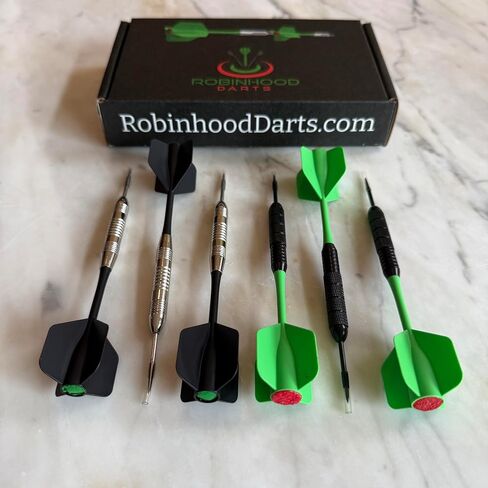 Robinhood مجموعتان من 3 سهام - حجمان (سهل واحترافي) - قم بلصق السهام في الجزء الخلفي من سهام رمي السهام الأخرى، وهي السهام الوحيدة المزودة بهذه التقنية! in Saudi Arabia