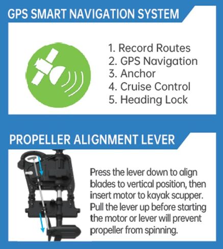 HASWING W40 GPS Electric Trolling Motor for Kayak – 12V 40Lbs Brushless with Emergency Magnetic Kill Switch, Suitable for Saltwater and Freshwater Fishing 54707 in Saudi Arabia