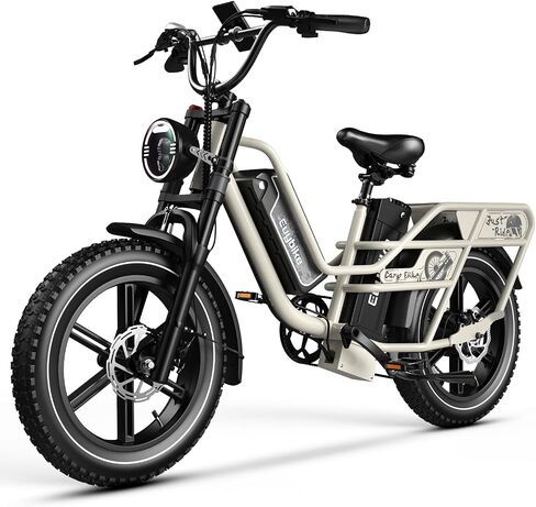 Dual Battery Electric Bike for Adults, 160 Miles Long Range Cargo Ebike with 48V 60AH Removable 2880WH Battery, 1450W Peak Motor 34MPH Electric Bicycle, 20" x 4" Fat Tire Hydraulic Brakes E Bike in Saudi Arabia
