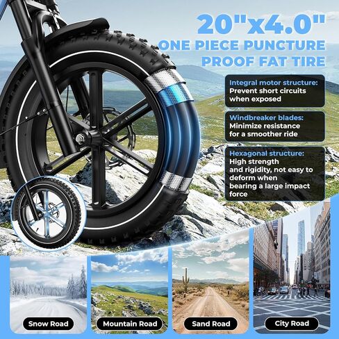 Dual Battery Electric Bike for Adults, 160 Miles Long Range Cargo Ebike with 48V 60AH Removable 2880WH Battery, 1450W Peak Motor 34MPH Electric Bicycle, 20" x 4" Fat Tire Hydraulic Brakes E Bike in Saudi Arabia