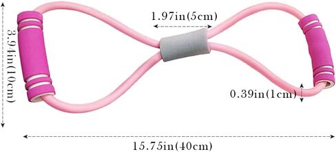 Resistance Bands with Handles,Figure 8 Stretch Fitness Strap for Full-Body Workouts, Resistance Bands for Women, Strength Training, Flexibility, Exercise Elastic Rope for Gym Home in Saudi Arabia