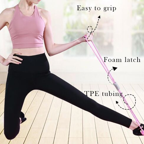 Resistance Bands with Handles,Figure 8 Stretch Fitness Strap for Full-Body Workouts, Resistance Bands for Women, Strength Training, Flexibility, Exercise Elastic Rope for Gym Home in Saudi Arabia