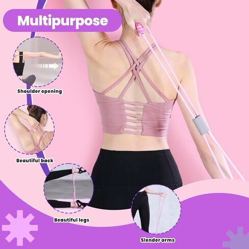 حزام مقاومة للذراع من الشكل 8 - حبل مرن لتدريب الذراع المستهدف، حزام لياقة بدنية غير قابل للانزلاق، مثالي لليوجا/البيلاتس in Saudi Arabia