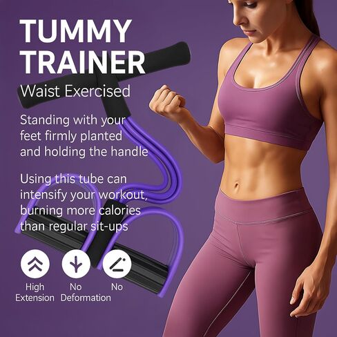 Premium 6 Tubes Foot Pedal Resistance Band – Multifunction Tension Rope for Full-Body Workouts, Yoga & Home Fitness | Strong Elastic Puller | Upgraded Handles & Heavy-Duty Design in Saudi Arabia