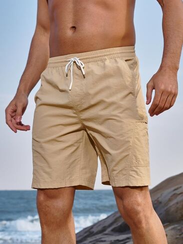 Men's Swim Trunks 9" Quick Dry Bathing Suits for Men Beach Shorts Swimwear in Saudi Arabia