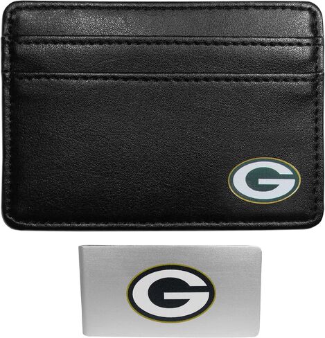 Siskiyou Sports NFL Green Bay Packers Weekend Wallet & Money Clip, Black, One Size in Saudi Arabia