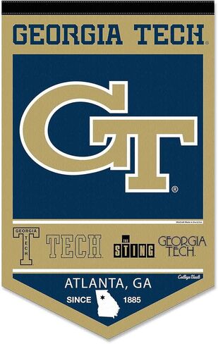 Georgia Tech Yellow Jackets Heritage History Banner Pennant in Saudi Arabia