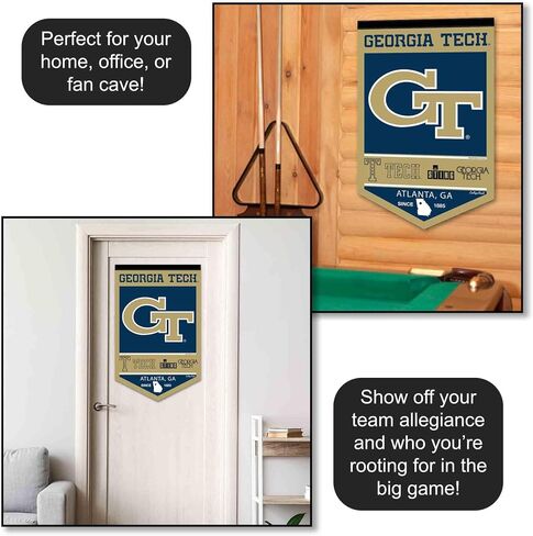 Georgia Tech Yellow Jackets Heritage History Banner Pennant in Saudi Arabia