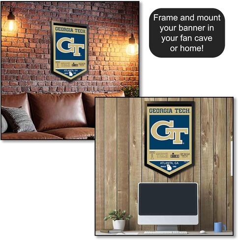 Georgia Tech Yellow Jackets Heritage History Banner Pennant in Saudi Arabia