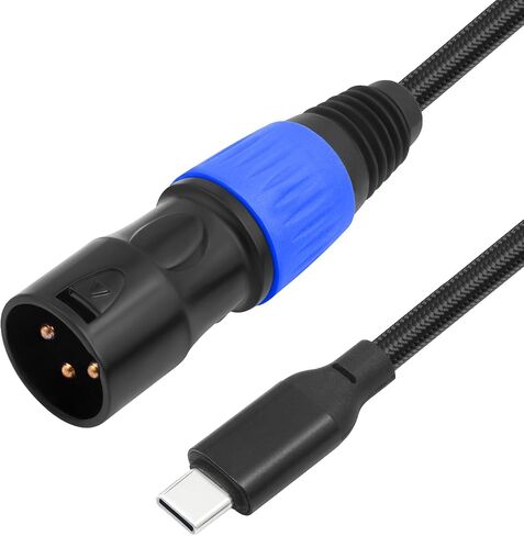 USB C to XLR Cable 3.3 FT,Smartphone Tablet Type-C Device to Amplifier,USB Type C to XLR Male Output Stereo Cable for Amplifier, Speaker, Mixer Console, etc in Saudi Arabia