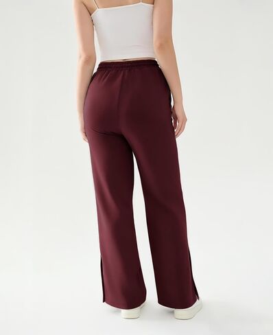Susclude Womens Wide Leg Sweatpants Baggy Cotton Stretch Track Pants Lightweight Striped Casual Lounge Flatters Legs Pants in Saudi Arabia