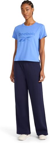 بنطال رياضي نسائي من Reebok ذو أرجل واسعة، مقاس قياسي، درزة داخلية 76.2 سم، نسيج قطن وبوليستر متوسط ​​الوزن in Kuwait