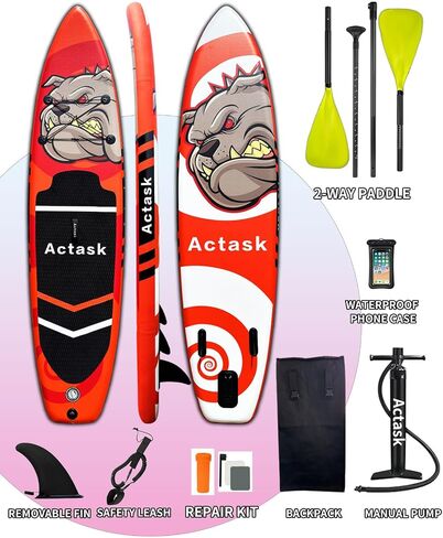 Inflatable Stand Up Paddle Board – Seat-Equipped SUP with Convertible Dual-Head Paddle, Premium Accessories, Anti-Slip EVA Deck, Ultra-Stable for All Skill Levels in Saudi Arabia