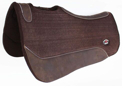 CHALLENGER Horse 30" x 30" Western Contoured Wool Felt Close Contact Saddle Pad Brown 39121BR2 in Saudi Arabia