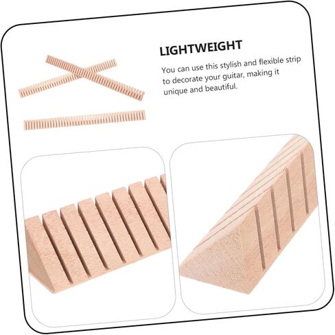 HANABASS 3Pcs Guitar Purfling Binding Strip Set Flexible Wooden Inlay for Acoustic Guitar Made from Ouguman Material for Edge Trim Projects in Saudi Arabia