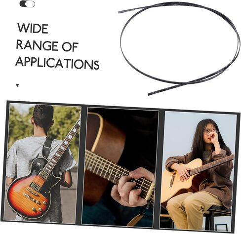 Yardwe Guitar Binding and Purfling Strip زخرفة بلاستيكية سوداء للقيثارات الصوتية والكهربائية، سهلة التركيب تحمي لوحة الأصابع من التلف للإصلاحات اليدوية in Kuwait