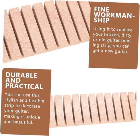 BESPORTBLE 3pcs Guitar Purfling Binding Strips Flexible Wooden Edging for Guitar Ukulele and Stylish Acoustic Decoration Protects against Damage and Water Seepage in Saudi Arabia
