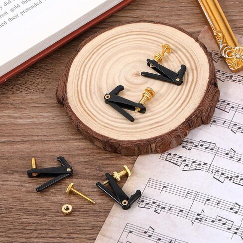 4 Pcs Violin Fine Tuners for 4/4-3/4 Violin, Zinc Alloy String Adjusters Violins Tuner Screw, Black Premium Metal Fine Tuner Violins Parts Supplies Set Anti-Rust Accessories for Easy Tuning in Saudi Arabia