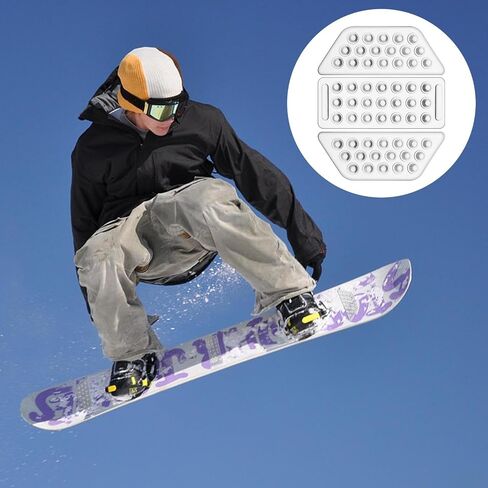 WILLBOND 2 Set (8 Pcs) Snowboard Stomp Pads, 3D Clear Antiskid Grip Pad Non-Slip Mat for Snowboarding Winter Snow Board Accessories, Enhanced Friction and Grip in Saudi Arabia
