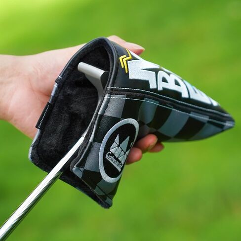 Craftsman Golf Make Birdie Everyday Black and Gray Checkers Golf Club Headcover for Woods and Driver Hybrids Irons Protector Putter Covers in Saudi Arabia