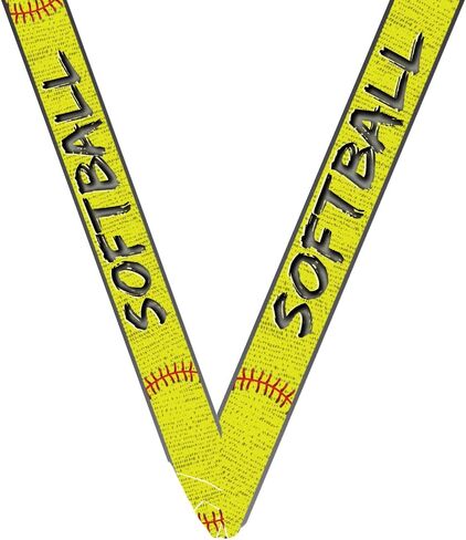 Decade Awards Softball World Class Engraved Medal - Gold, Silver or Bronze | 3 Inch Wide Slow Pitch Medallion with Softball V Neck Ribbon - Customize Now in Saudi Arabia