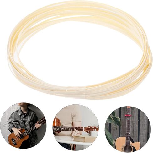 Kisangel 10pcs Guitar Binding Strip Abs Guitar Inlay Decor Edge Protector Strip Inlay Easy Install in Saudi Arabia