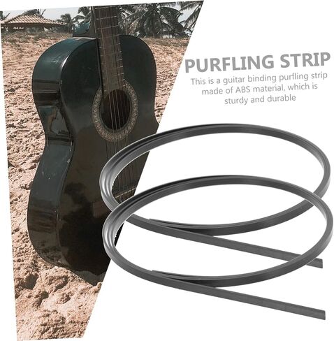 BESPORTBLE 12pcs ABS Guitar Binding Purfling Strips 1650 * 6 * 1.5mm Decorative Edging for Guitars and Ukuleles Easy to Install Accessories in Saudi Arabia