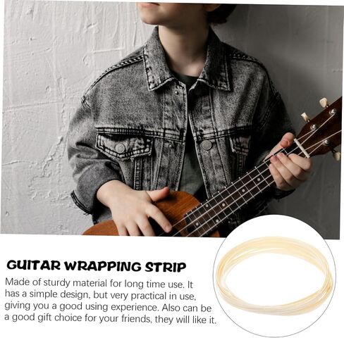 Yardwe Guitar Binding Material 10pcs Abs Guitar Inlay 1650 * 6 * 1.5mm Edge Protector Multi-purpose Decorative Strips in Kuwait