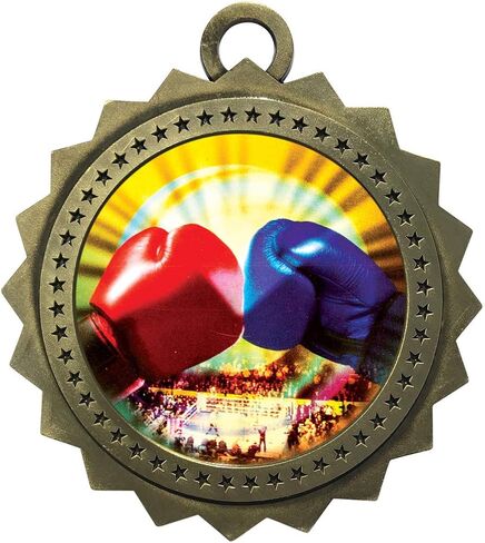 1 to 50 Packs Boxing Gold Medals Trophy Award with Free Custom Engraving D03-MY412 in Saudi Arabia