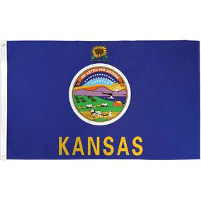 Kansas State Flag - 3x5ft Premium Polyester Printed Flag in Saudi Arabia