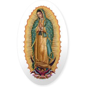 CafePress La Guadalupana Oval Car Bumper Sticker in Kuwait